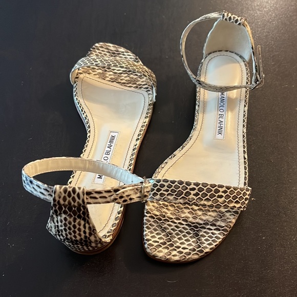 Manolo Blahnik Ankle-Strap Sandals - Picture 3 of 7